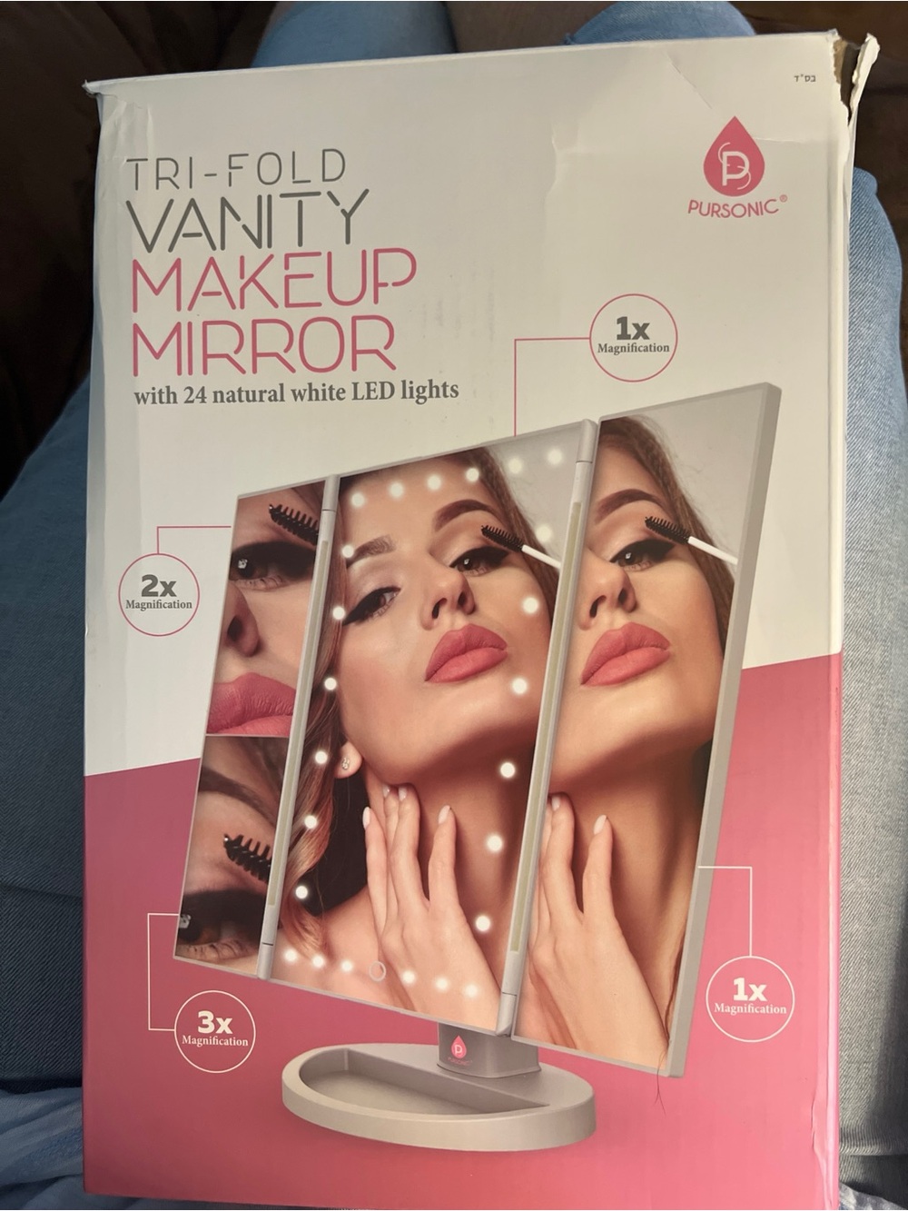 Pursonic Tri-Fold Vanity Makeup Mirror